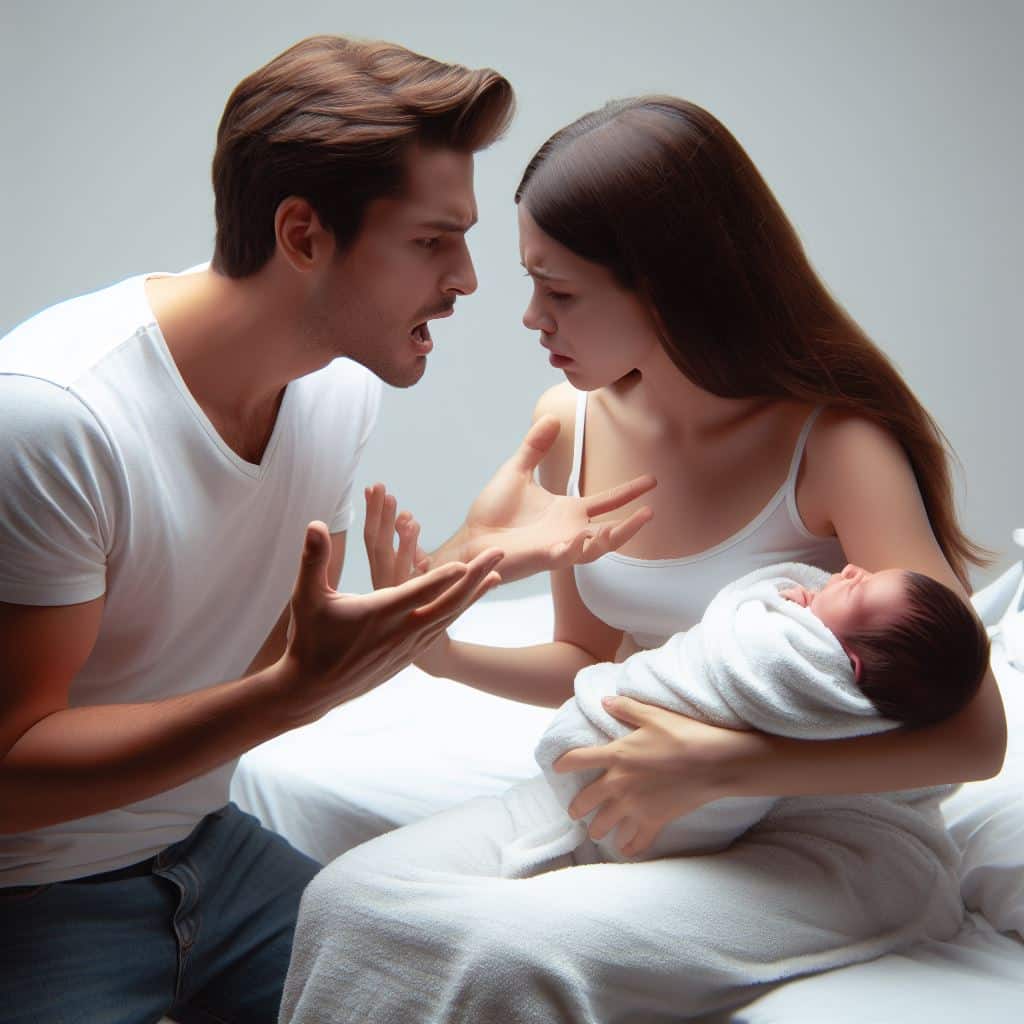couple en crise après la naissance de bébé
